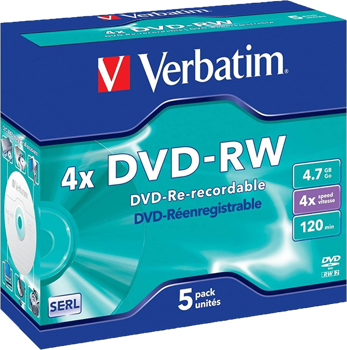 Picture of Verbatim 43285 DVD-RW Matt Silver 4x