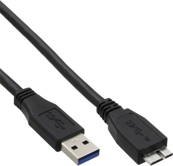 Picture of inLine Cable USB 3.0 connection A->B MICRO 2X MALE 0.50 meter