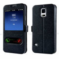 Picture of Window Leather Flip Case Cover for Samsung Galaxy S5 G900 i9600