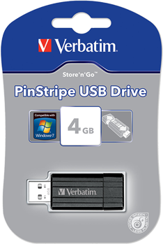 Verbatim 49061 4GB PinStripe USB Drive