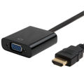 HDMI 19 Pin Male to VGA Female Cable Adapter 20cm (Black) 