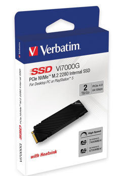 Verbatim Vi7000G 2TB internal SSD with HeatSink for PS5 