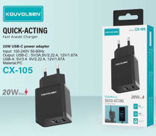 Kouvolsen 20W Fast charging adaptor CX-105 ( EU Format )