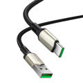 Baseus CATKLF-VB01 Cafule Series USB to Type-C / USB-C Data Cable, Suppport VOOC Flash Charging, Cable Length: 2m(Black)