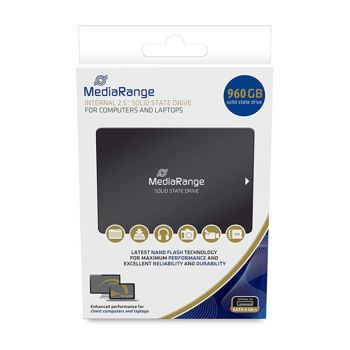MediaRange SSD 960GB Internal 2.5-inch , SATA 6 Gb/s, black