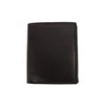 High quality cowhide leather wallet with double seam - black uni