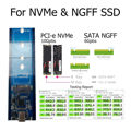 N018 Ext HD Enclosure Dual Protocol-TYPE-C/A M.2 NGFF&NVMe SSD