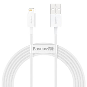 BASEUS Superior Series Fast Charging Data Cable USB to Lightning 2.4A 2m - White