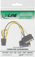 InLine Power Cable 2 x SATA Male  to PCI-e 6pin 15cm (26628B)