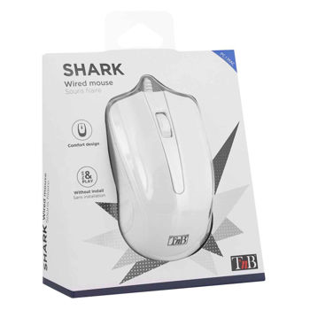 TnB White shark wired optical mouse