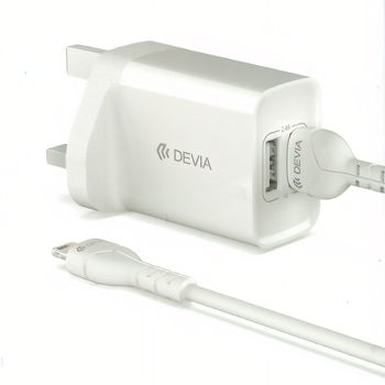 DEVIA Smart series 2USB quick charger with Lightning Cable (UK,20W)