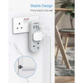 TESSAN Multi Plug Extension Double Plug Adaptor with 2 Outlets and 3 USB Ports