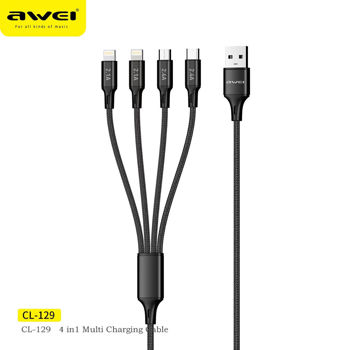 AWEI CL-129 Καλώδιο φόρτισης & data 4in1 Fast Charge