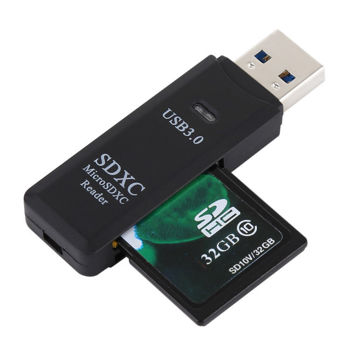 2 in 1 Card Reader Super Speed 5Gbps, Supports SD Card/ TF Card