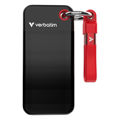 Verbatim Pocket SSD 1TB External SSD USB 3.2 Gen 2, up to 1000MB/s Read & Write Portable Hard Drive for PC, Mac & Console, Black/Red