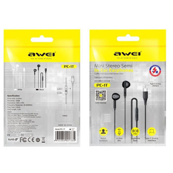 Wired Earphones - PC-1T – Type-C – AWEI