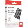 Verbatim 512GB Store 'n’ Go Mini External Solid State Drive USB 3.2 Gen 1 USB-C Connection - Diamond Black