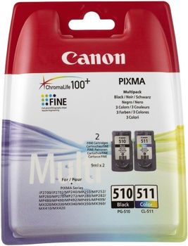 Αυθεντικό Σετ Μελανιών Canon PG-510 & CL-511 Ink Cartridge Combination Pack (Black & Color)