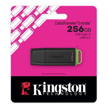 Kingston DataTraveler Exodia G2 256GB USB 3.2 Gen 1 Flash Drive (DTXG2/256GB) - Μαύρο/Πράσινο